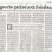 La gauche pactise avec Friedman