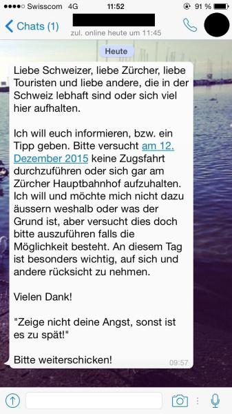 Warnung an die Schweizer Bevölkerung....