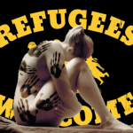 Refugees Welcome and lady