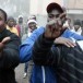 Ancona (Italie) : des migrants africains protestent sur la Piazza del Papa