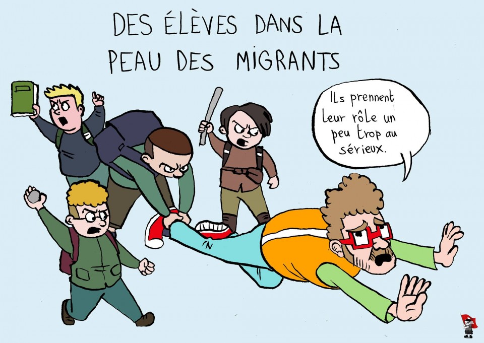 Artiste Mal Pensant, des élèves dans la peau des migrants