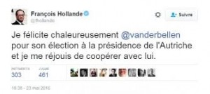 Autriche_Présid_HollandeSe réjouot avecVanBellen