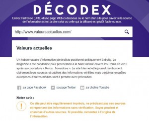 Décodex_LeMonde_sur Valeurs Actuelles