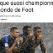 Le foot au service de la propagande multiculturelle : “L’Afrique aussi championne du monde de Foot”