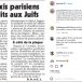 Les insultes antisémites de plus en plus nombreuses venant de taxis parisiens selon le Canard Enchainé
