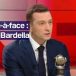 Jordan Bardella, RN, sur BFMTV, 17.04.2024. Bardella dénonce « une gauche totalitaire » qui a empêché un meeting de « l’extrême droite » à Bruxelles