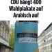Leipzig : la CDU utilise des affiches en arabe et en turc.