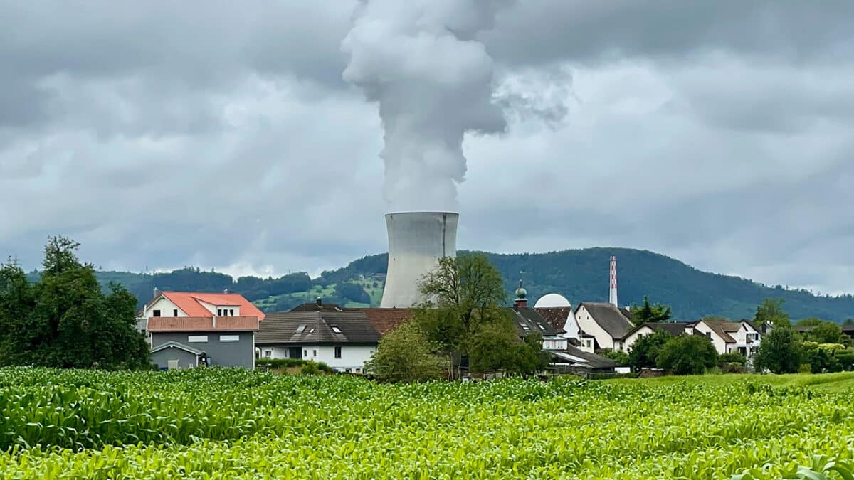 La centrale nucléaire de Leibstadt, dans le canton d'Argovie (Suisse), sur le Rhin près de la frontière allemande. Photo : HerBauhaus (CC BY-SA 4.0)
