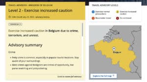 Washington appelle ses ressortissants à la « prudence accrue » en Belgique