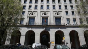 Façade du ministère du Travail et de l'Économie sociale, situé dans le complexe des Nuevos Ministerios, à Madrid. Photo : © Cabinet de communication du ministère du Travail et de l'Économie sociale