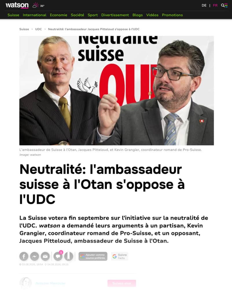 On peut reprocher un certain nombre de choses à M. Pitteloud, mais certainement pas sa franchise. Capture d'écran watson.ch