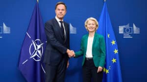 Mark Rutte, secrétaire général de l'OTAN, avec Ursula von der Leyen, lors de sa visite à la Commission européenne le 2 septembre 2026. Photo : Service audiovisuel EC (CC BY 4.0)