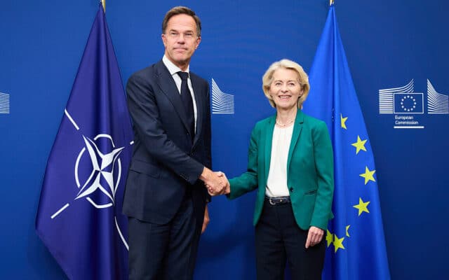 Mark Rutte, secrétaire général de l'OTAN, avec Ursula von der Leyen, lors de sa visite à la Commission européenne le 2 septembre 2026. Photo : Service audiovisuel EC (CC BY 4.0)