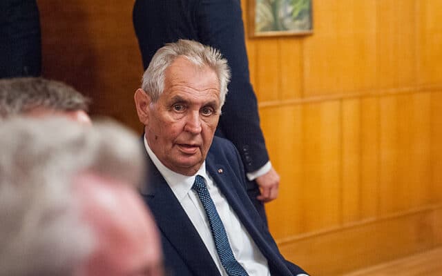 Miloš Zeman à Varsovie en 2018. Photo : Kancelaria Premiera (Domaine public)