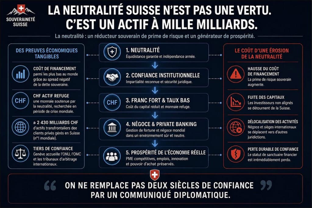 La neutralité suisse n’est pas une vertu. C’est un actif à mille milliards