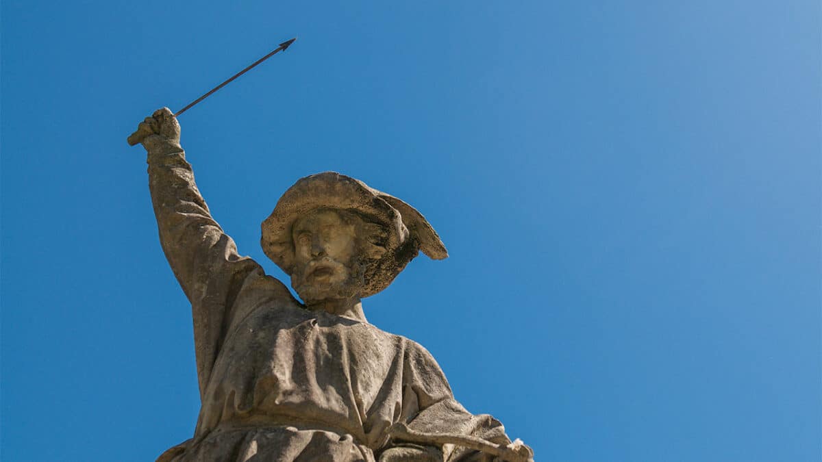 Guillaume Tell représenté par l'artiste tessinois Vincenzo Vela (1856). Il tient un carreau d'arbalète à la main, symbole de liberté et de résistance. Photo : Marlon (Adobe Stock)