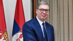 Aleksandar Vučić en février 2026. Photo : Prime Minister's Office, Government of India (GODL)